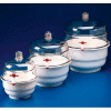 Bel-Art Space Saver Polycarbonate Vacuum Desiccator 420250000, 0.31 Cu. Ft., White Bottom, 1/PK