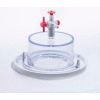 Bel-Art Clear Polycarbonate Mini Vacuum Desiccator with White Polypropylene Bottom, 0.02 cu. ft.