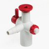 Bel-Art Polypropylene Stopcock with PTFE Plug, For 1/4 to ⅜" I.D. Tubing