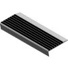 Babcock-Davis® Stair Tread With Bar Abrasive BSTRB-A5D-48, Extruded Aluminum, 48"W X 5"D