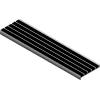 Babcock-Davis® Stair Tread With Bar Abrasive BSTSB-C3D-72, Extruded Aluminum, 72"W X 3"D