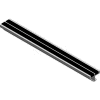 Babcock-Davis® Stair Tread W/Bar Abrasive BSTSB-N1.375E-72, Extruded Aluminum, 72"W X 1-3/8"D