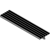 Babcock-Davis® Stair Tread With Bar Abrasive BSTSB-P3E-48, Extruded Aluminum, 48"W X 3"D