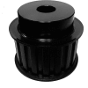 Powerhouse 16H150-6FS8 Steel / Black Oxide 16 Tooth 2.546" Pitch Plain Bore Pulley - Pkg Qty 5