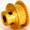 18 Tooth Timing Pulley, (Mxl) 0.08 Pitch, Gold Anodized Aluminum, 18mp025-6fa2 - Min Qty 10