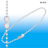 Beaded Chain, #3 Ball, 6"L - Pkg Qty 100