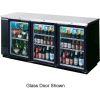 Solid Door Back Bar Refrigerator 23" Base BB Series, 72"W - BB72HC-1-B-27