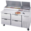 Deli/Pizza Prep Tables w/ Drawers DPD Series, 67"W - DPD67HC-4