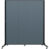 Screenflex 3 Panel Light-Duty Portable Room Divider, 6'5"H x 5'9"L, Fabric Color: Lake