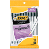 Bic® Cristal Stick Ballpoint Pen, Medium, Black Ink, Clear Barrel, 10/Pack