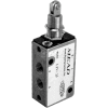 Bimba-Mead Air Valve LTV-25, 5 Port, 2 Pos, Mechanical, 1/8" NPTF Port, Roller Plunger Actr