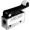 Bimba-Mead Air Valve MV-90, 3 Port, 2 Pos, Mechanical, 1/8" NPTF Port, Nylon Roller Leaf Actr