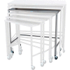 Blickman 7824SS Nested Instrument Table with Shelf, 40"L x 20"W x 38"H