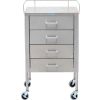 Blickman 7859SS Galaxy Anesthesia Utility Table with 4 Drawers, 20"L x 16"W x 34"H