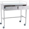 Blickman 7856SS Crescent Utility Table with H-Brace, 36"L x 20"W x 34"H