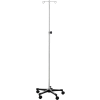 Blickman 1315 Chrome IV Stand with 5-Leg Base, 2-Hook, 52-1/2" - 93-1/2" Height