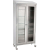 Blickman 7970SS Paul Instrument and Supply Cabinet, 5 Glass Shelves, 35-5/8"W x 16"D x 79-1/4"H