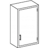 Blickman A24LS Stainless Steel Wall Cabinet with Solid Door, 2 Shelves, 24-3/4"W x 13"D x 30"H