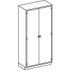 Blickman I35HAS Stainless Steel Medical Cabinet with Solid Doors, 5 Shelves, 35"W x 18"D x 84"H