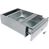 BK Resources BKDWR-2020-ASSY-L-SS Stainless Steel Locking Drawer - Removable Stainless Insert 20x20