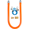 BK Resources 1/2" x 24" Commercial Gas Hose Kit CSA and ANSI Approved, BKG-GHC-5024-SCK2