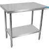 BK Resources Workbench W/Undershelf, 18 Ga. 430 Series Stainless, 60"Wx30"D