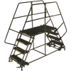 7 Step Heavy Duty Steel Double Entry Work Platform 24"W Steps - DEP7-2460