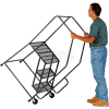 6 Step Steel Tilt & Roll Ladder Expanded Metal - TR-6-X