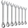 Blackhawk BW-1250 7 Piece Non-Rev. Ratcheting Combo Wrench Set, 12 Point
