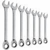 Blackhawk BW-1251 7 Piece Metric Non-Rev. Ratcheting Combo Wrench Set, 12 Pt