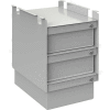 BOSTONtec DRW36, Drawer, Three Stacked, 6" D X 18" L X 12" W