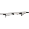 Bobrick Mop/Broom Holder w/ Hooks, Stainless, 36", 3 Hooks/4 Prongs - B224x36