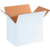 Cardboard Corrugated Boxes 11-1/4" x 8-3/4" x 8" 200#/ECT-32, White - Pkg Qty 25