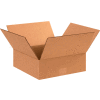 Global Industrial Flat Cardboard Corrugated Boxes, 12"L x 12"W x 4"H, Kraft - Pkg Qty 25