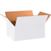 Cardboard Corrugated Boxes 18" x 12" x 8" 200#/ECT-32, White - Pkg Qty 25