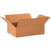 Global Industrial Flat Cardboard Corrugated Boxes, 20"L x 14"W x 6"H, Kraft - Pkg Qty 25