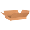 Flat Cardboard Corrugated Boxes 26" x 20" x 4" 200#/ECT-32 - Pkg Qty 20