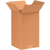 Global Industrial Tall Cardboard Corrugated Boxes, 7"L x 7"W x 12"H, Kraft - Pkg Qty 25
