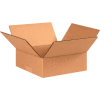 Global Industrial™ Flat Cardboard Corrugated Boxes, 8"L x 8"W x 3"H, Kraft - Pkg Qty 25