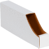 Global Industrial Single Wall Stackable Corrugated Bin Box, 2"W x 12"D x 4-1/2"H, Oyster White - Pkg Qty 50