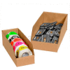 8" x 18" x 4-1/2" Kraft Corrugated Open Top Bin Boxes - Pkg Qty 50