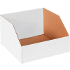 Global Industrial Jumbo Open Top Corrugated Bin Boxes, 12"Wx12"Dx8"H, White - Pkg Qty 25