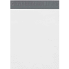Global Industrial Expansion Poly Mailers, 13"W x 16"L x 4"D, 2.5 Mil, White, 100/Pack