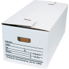 Interlocking Flap File Storage Box FSB500 - Letter 24"L x 12"W x 10"H White Price Each - Pkg Qty 12