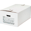 Interlocking Flap File Storage Box FSB550 - Legal 24"L x 15"W x 10"H White, Price Each - Pkg Qty 12