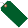 Plastic Shipping Tag Pre-Wired 4-3/4" x 2-3/8" Green - 100 Pack