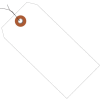 Plastic Shipping Tag Pre-Wired 6-1/4" x 3-1/8" White - 100 Pack