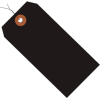 Plastic Shipping Tag Pre-Wired 6-1/4" x 3-1/8" Black - 100 Pack