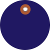 Plastic Circle Tags 3" Diameter Blue - 100 Pack