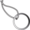 2" Circle Metal Rim Tags, Pre-Strung - 100 Pack
